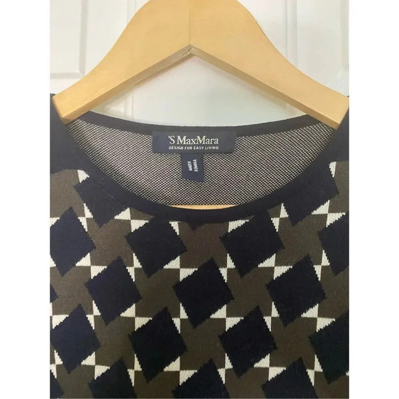 ‘S Max Mara Knit Geometric Shift Dress - Picture 5 of 5